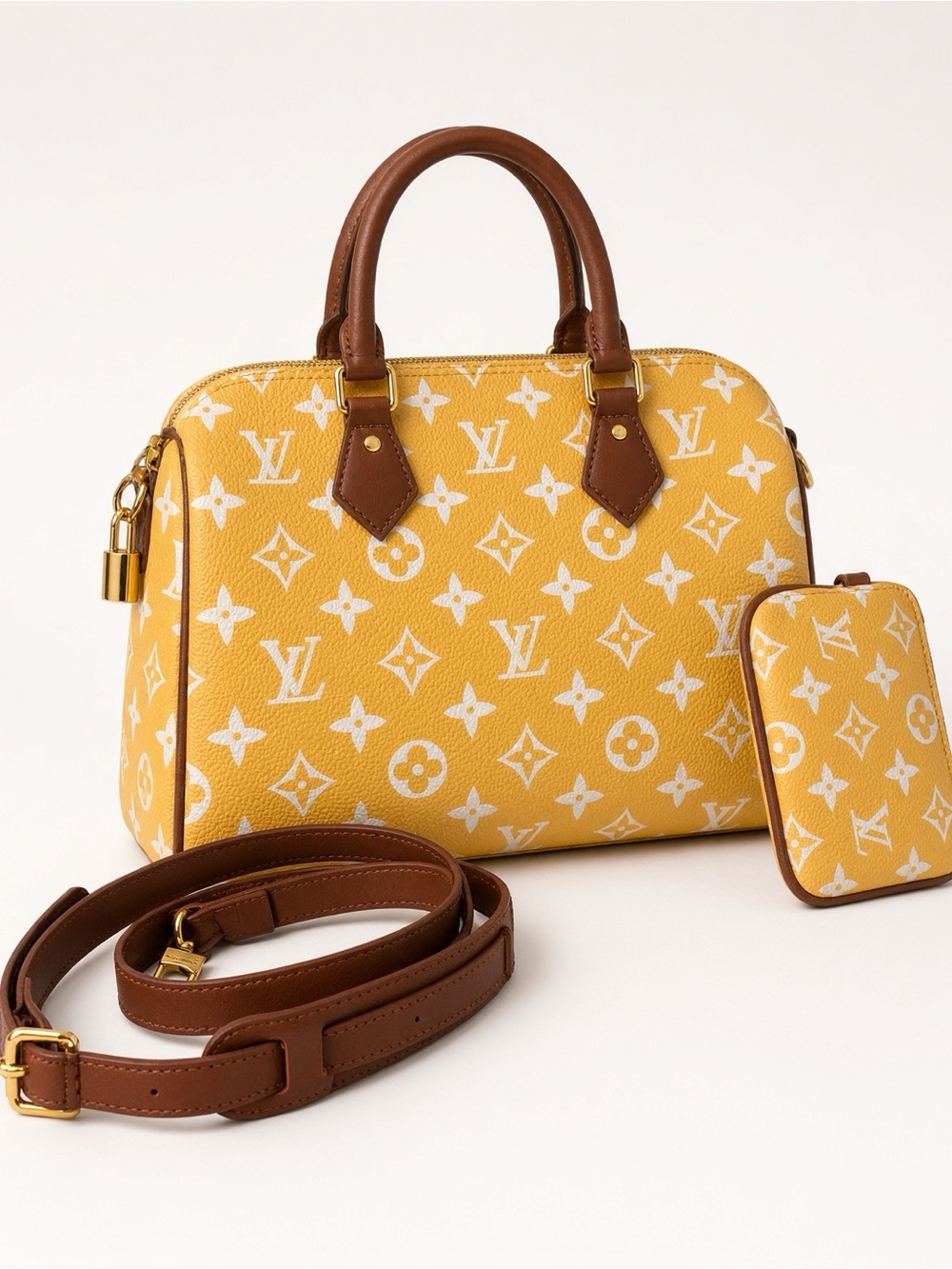 Pharrell Williams - Louis Vuitton Speedy P9 Bandoulière 25 Satchel Yellow &Brown
